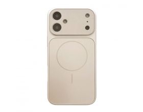 Чехол для iPhone 17 (6,3) пластиковый с защитой камер и MagSafe (темно-золотистый) YH Original design