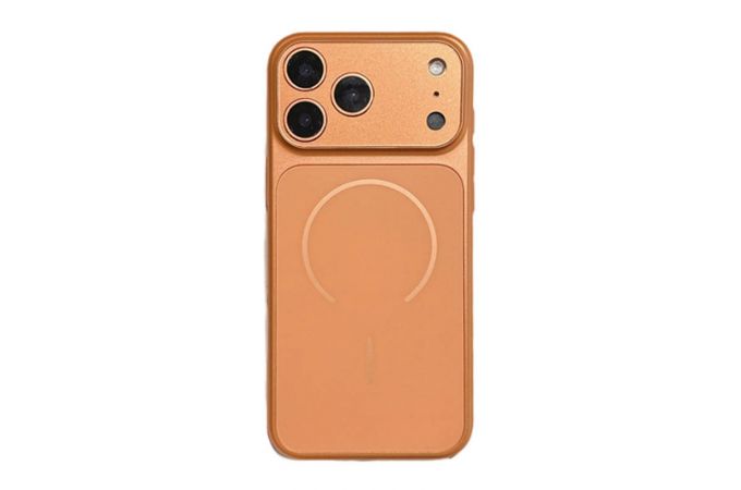 Чехол для iPhone 17 Pro Max (6,9) пластиковый с защитой камер и MagSafe (оранжевый) YH Original design