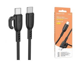 Кабель USB Type-C - USB Type-C BOROFONE BX91, PD60W (черный) 1м
