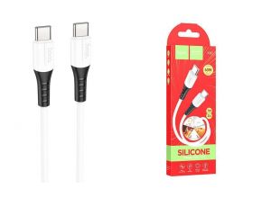 Кабель USB Type-C - USB Type-C HOCO X82 PD60W (белый) 1м (силиконовый)