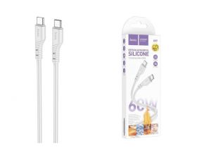 Кабель USB Type-C - USB Type-C HOCO X97 PD60W (светло-серый) 1м (силиконовый)