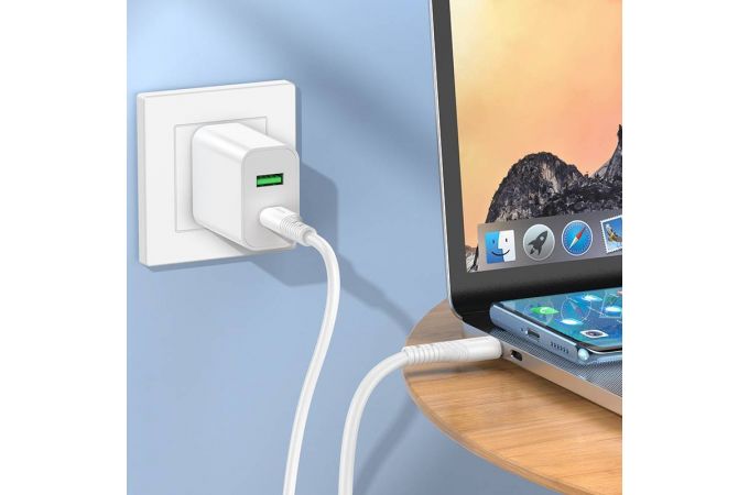Кабель USB Type-C - USB Type-C HOCO X97 PD60W (белый) 1м (силиконовый)