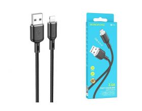 Кабель USB - Lightning BOROFONE BX90 2,4A (черный) 1м