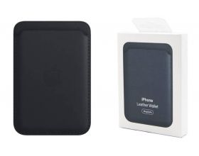 Кармашек визитница на телефона магнитный для MagSafe App wallet с анимацией в цвет (or.) (черный)