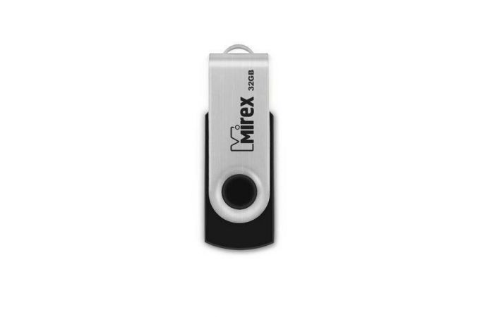 Флешка USB 2.0 Mirex SWIVEL BLACK 32GB (ecopack)