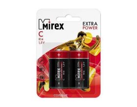 Батарейка солевая Mirex R14 / C 1,5V  цена за 2 шт (2/12/192), блистер (23702-ER14-E2)