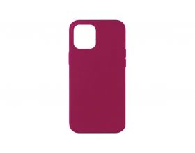 Чехол для iPhone 12 (6.1) Silicone Case Soft Touch (темная фуксия)