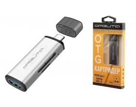 Картридер Орбита OT-PCR14 Серый картридер OTG (TF, SD, Type-C)