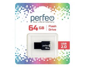 Флешка USB 2.0 Perfeo USB 64GB M01 Black (черный)