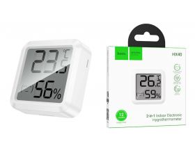 Термометр гигрометр HOCO HX40 Indoor electronic hygrothermometer (белый)