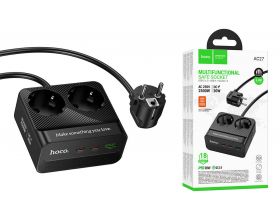 Сетевой фильтр HOCO AC27 Descanso 2 socket (with PD30W/2C1A) 2м (черный)