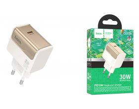 Сетевое зарядное устройство USB + USB-C HOCO CS72A Star Speed single port (один порт)PD30W (белый)