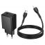Сетевое зарядное устройство USB-C + кабель Type-C - Lightning HOCO N68 Nuevo single port (один порт)PD20W (черный)