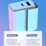 Сетевое зарядное устройство USB-C + кабель Lightning – Type-C SENDEM OG33 (белый)