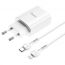 Сетевое зарядное устройство USB-C + кабель Lightning - Type-C HOCO N14 PD20W+QC 3.0 (белый)