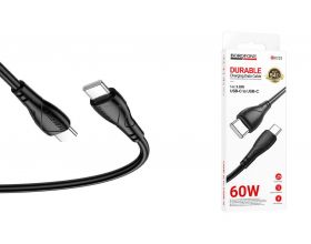 Кабель USB Type-C - USB Type-C BOROFONE BX121/ 1m/ 60W/ черный