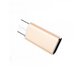 Переходник Орбита OT-SMA20 (штекер TYPE-C - гнездо microUSB)  (золотистый)