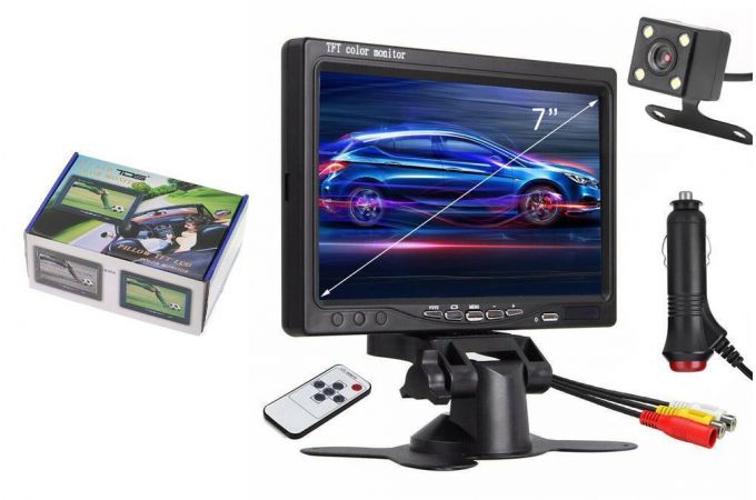 Монитор и камера автомобильные в наборе TDS TS-CAV34 (7",800*480,12-24В)