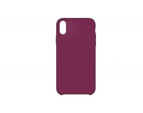 Чехол для iPhone ХR Silicone Case Soft Touch (темная фуксия) 47