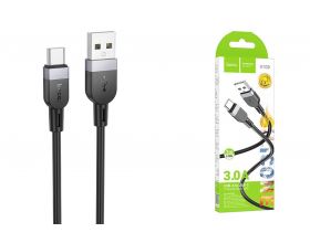 Кабель USB - USB Type-C HOCO X109 Energy silicone (черный) 1м силиконовый
