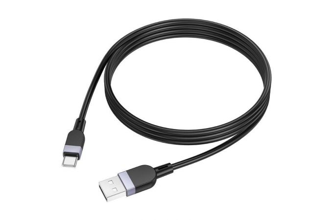 Кабель USB - USB Type-C HOCO X109 Energy silicone (черный) 1м силиконовый