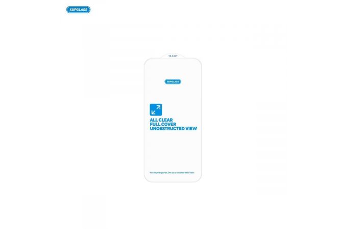 Защитное стекло Supglass SG-02 без черных рамок Transparent Glass All Clear For IPhone 13 Pro Max / 14 Plus (6.7)