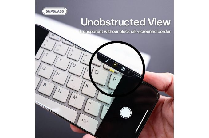Защитное стекло Supglass SG-02 без черных рамок Transparent Glass All Clear For IPhone 15 Pro Max /15 Plus /16 Plus (6.7)