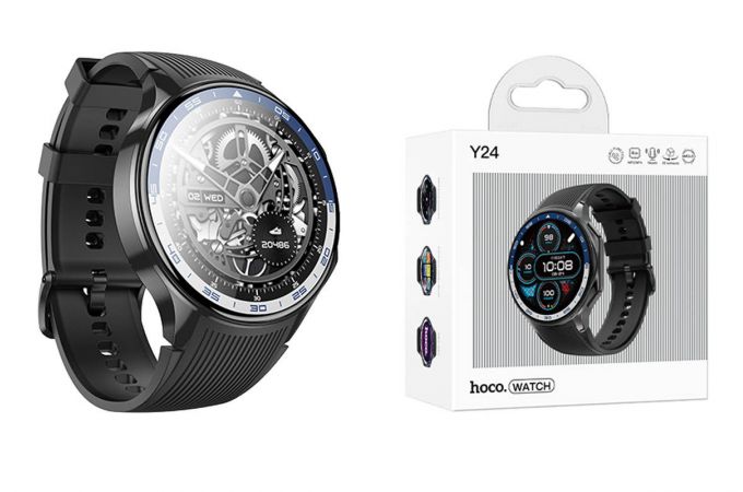 Смарт часы HOCO Y24 AMOLED Smart sports watch (черный)