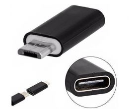 Переходник Орбита OT-SMA08 (штекер microUSB - гнездо TYPE-C) - (упаковка 20шт) (черный)