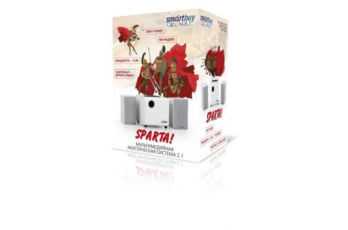Акустическая система 2.1 SmartBuy® SPARTA, MP3, FM, корпус МДФ, белая (арт.SBA-210)/6