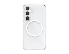 Чехол для Samsung S24 Plus / S25 Plus с силиконовым бампером MagSafe (прозрачный)