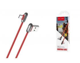 Кабель USB - MicroUSB HOCO U60 2,4A (красный) 1,2м