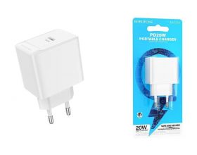 Сетевое зарядное устройство USB-C BOROFONE BAS13A Erudite PD 20W (белый)