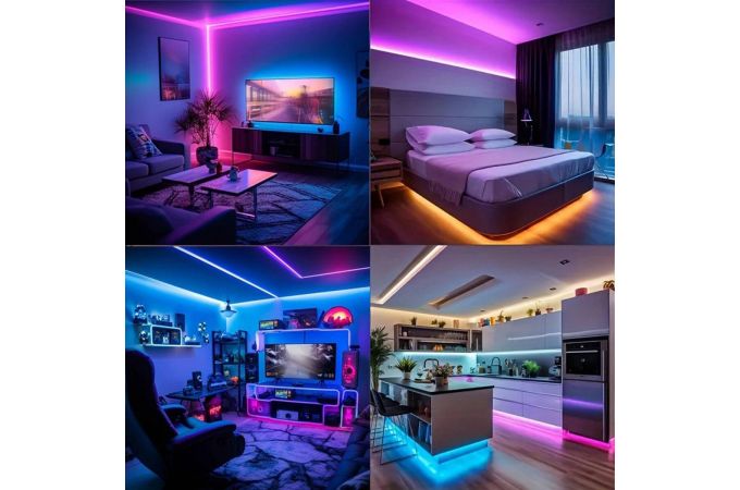 Набор лента RGB Огонек OG-LDL52 LED 10м (Bluetooth, 5В, пульт)