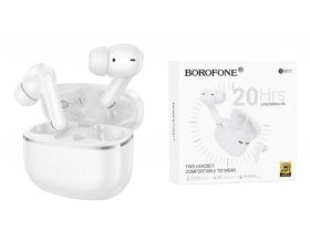 Наушники вакуумные беспроводные BOROFONE BW71 Soleil wireless BT headset (белый)