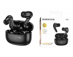 Наушники вакуумные беспроводные BOROFONE FQ1 Shine wireless BT headset (черный)