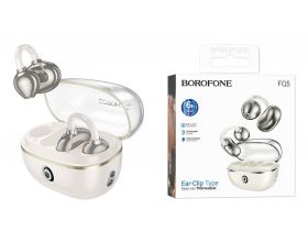 Наушники вакуумные беспроводные BOROFONE FQ5 Spirit clip-on true wireless BT headset (молочно-белый)