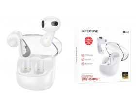 Наушники вакуумные беспроводные BOROFONE BW68 Extreme true wireless BT headset (белый)