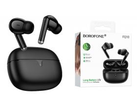 Наушники вакуумные беспроводные BOROFONE FQ10 Joyful true wireless BT headset (черный)