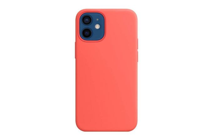 Чехол для iPhone 12 (6.1) Silicone Case Soft Touch MagSafe Pink Citrus (розовый цитрусовый)