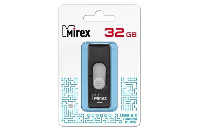 Флешка USB 2.0 Mirex HARBOR BLACK 32GB (ecopack)