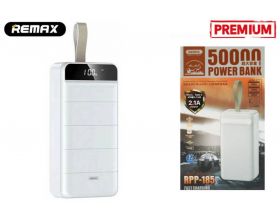 Универсальный дополнительный аккумулятор Power Bank REMAX RPP-185 Leader series 2.1A fast charging 50000mAh White