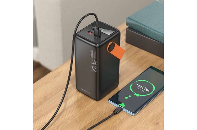 Универсальный дополнительный аккумулятор Power Bank BOROFONE BJ66B Magnifico 22.5W+PD20W fully compatibl (60000mAh) (черный)