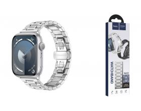 Ремешок для Apple Watch HOCO WA32 Grand series five-bead steel strap(42/44/45/49 мм) серебристый