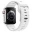 Ремешок для Apple Watch HOCO WA27 Flexible series stepped pattern solid color silicone strap (42/44/45/49 мм) белый