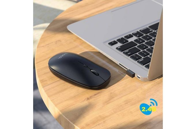 Мышь беспроводная HOCO GM15 (USB, 2.4ГГц+ВТ, 10м) (ABSOLUT) (черный)