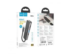 Разветвитель USB HUB HOCO HB24  USB (6 в 1) (ABSOLUT)