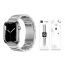 Ремешок для Apple Watch HOCO WA10 Grand series three-bead steel strap (42-49 мм, silver)