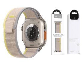 Ремешок для Apple Watch HOCO WA14 Original series nylon strap (38-41 мм, yellow with white)