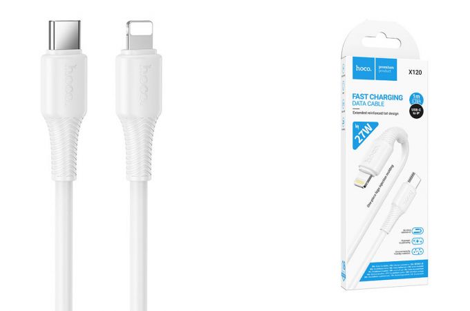 Кабель USB Type-C - Lightning HOCO X120 Beneficio PD27W (белый)